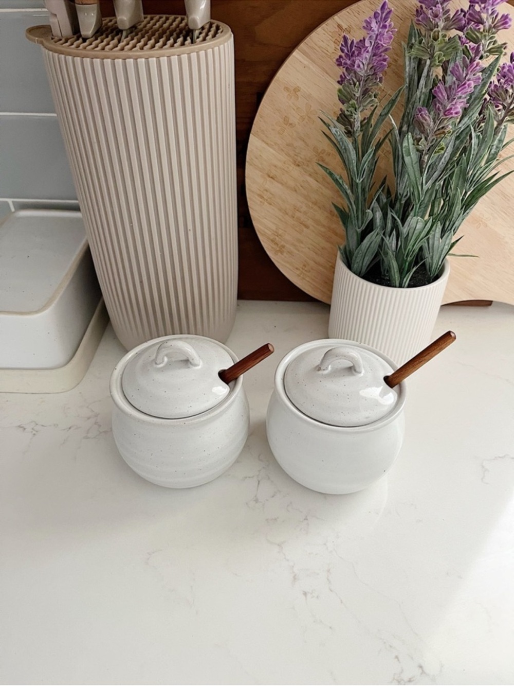 • hearth and hand magnolia set of two mini jars or pots •
